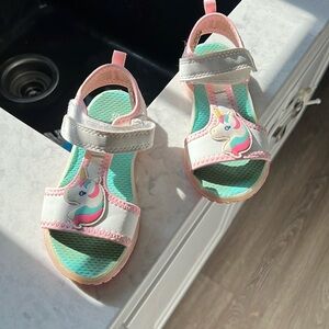 Carters toddler girls LIGHT UP unicorn sandals size 10